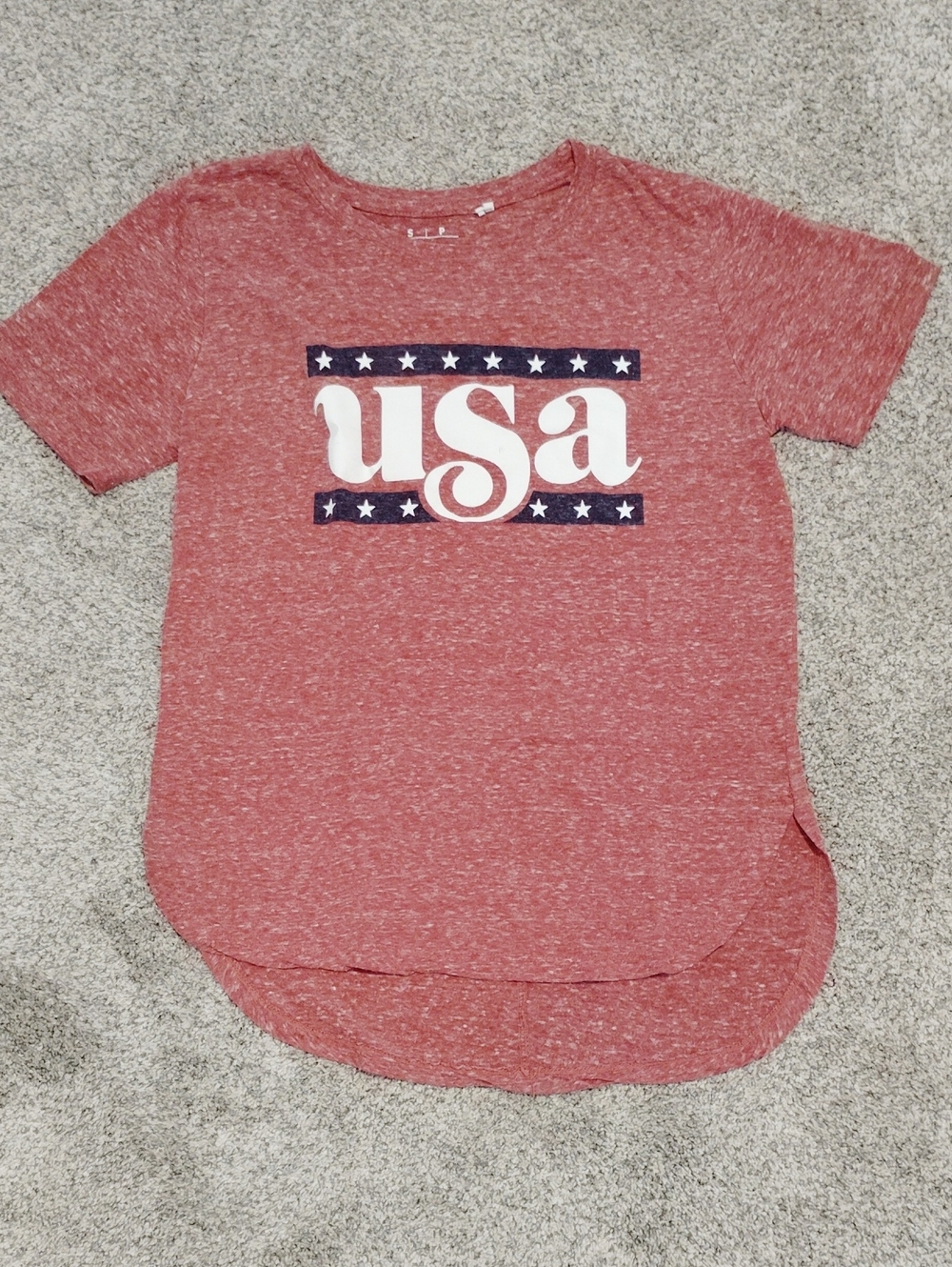 Women’s Red USA Graphic Short Sleeve Tee